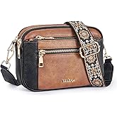 Telena Small Crossbody Bags For Women Vegan Leather Crossbody Purse With Adjustable Wide Strap For Daily Life