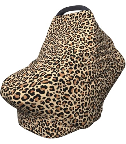 Leopard Print Baby Car Seat Cover, Multi Use Stroller Cover, Leopard Baby Stuff : Baby