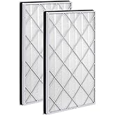 HE601 H13 True HEPA Replacement Filt-er Compatible with Shark Air Purifi-er 6 (HE601 & HE602), #HE6FKPET, True HEPA for Shark HE601 Air Purifi-er Filt-er Replacement, 2 Pack