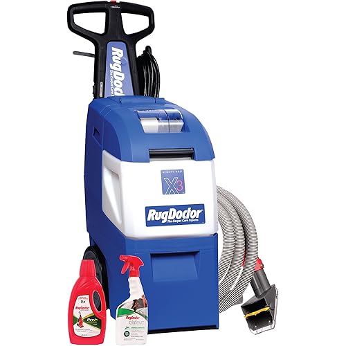 Rug Doctor Mighty Pro X3 Pet Pack commercial Carpet cleaner, Consumer Family, Blue