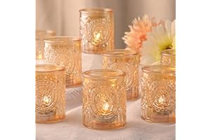 MATAHUM 36pcs Gold Votive Candle Holders - Tea Light Candle Holder for Wedding Table Centerpieces, Gold Candle Holders, Gold Votives for Bridal Shower Wedding Home Party Thanksgiving Decorations