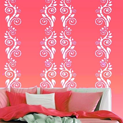 Kayra Decor Reusable DIY Wall Stencil Painting for Home Decor (Plastic Sheet, 16inch X 24 Inch), Clear