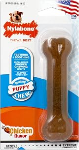 Nylabone Gentle Puppy Teething Chew Toy Bone Chicken Small Up to 11 kg view 1
