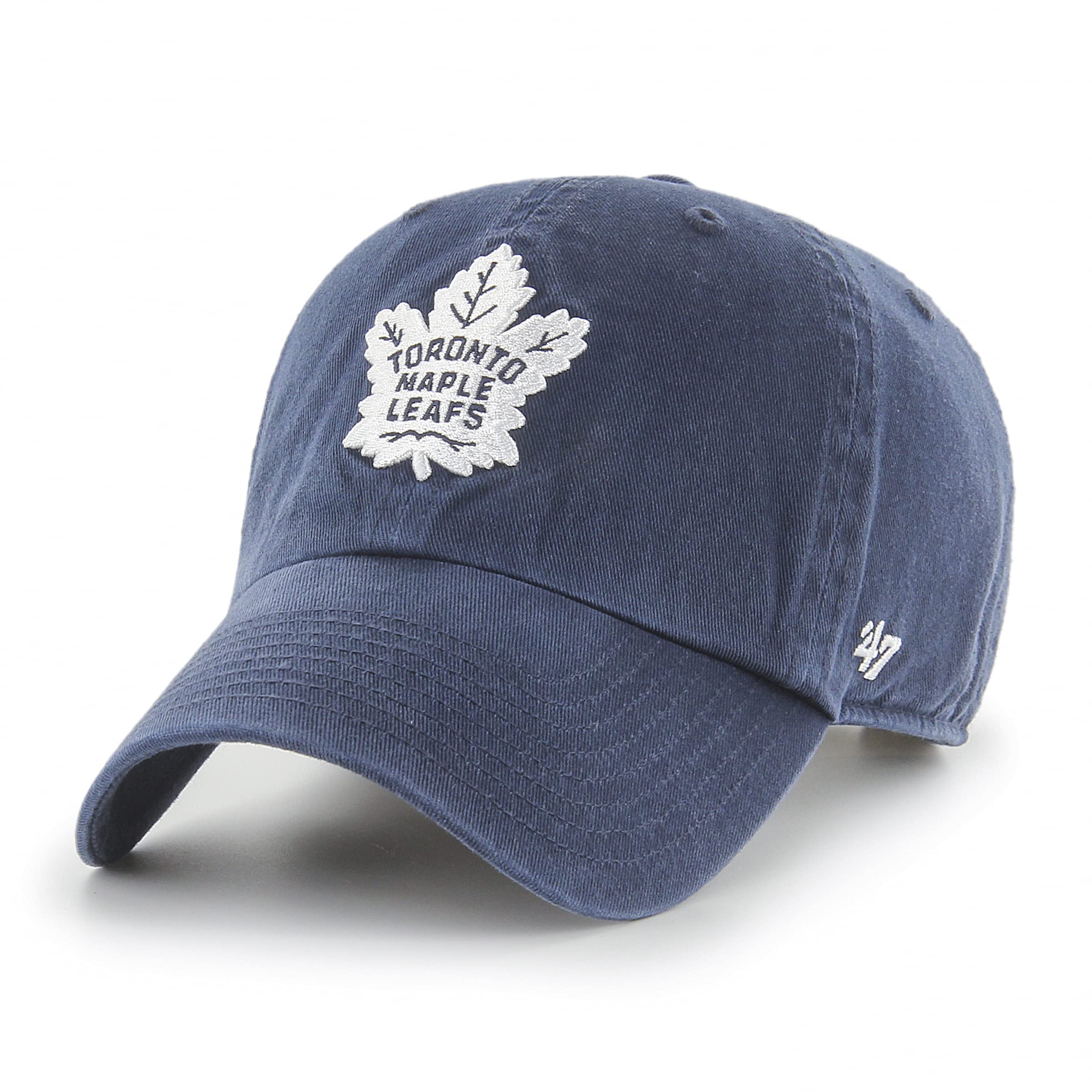 47 Toronto Maple Leafs NHL Clean Up Unisex Baseball Cap, Adjustable, Team Badge, Navy Blue