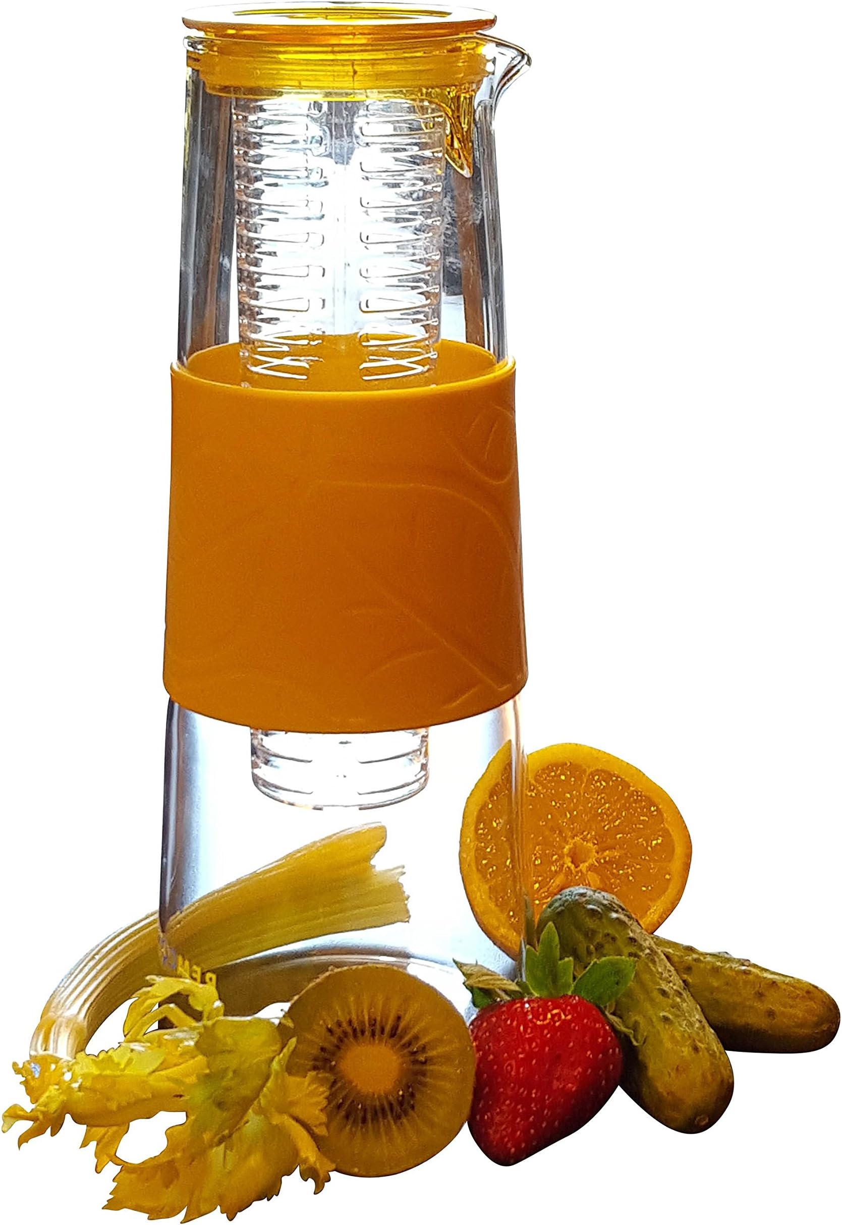 Salubre Fruit and Tea Infuser Water Pitcher – Glass - 32 Ounce – Drink the Best Flavor Infused Healthy Beverages – Includes Free Infusion Recipe e-Book!