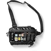 TACTICAL_GEEK Cache L3 Crossbody Shoulder Bag, Multipurpose Daypack, Chest Backpack Casual Sling Bag for Men & Women (Black Orange)