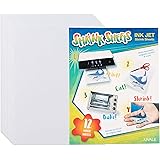 Printable Shrink Paper Art Sheets for Teachers, Kids (White, 8.5 x 11 in, 12 Pack)