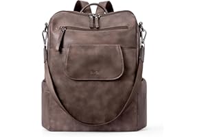 CLUCI Leather Backpack Purse for Women, Large Fashion Convertible Anti-theft, Travel Backpack Purses