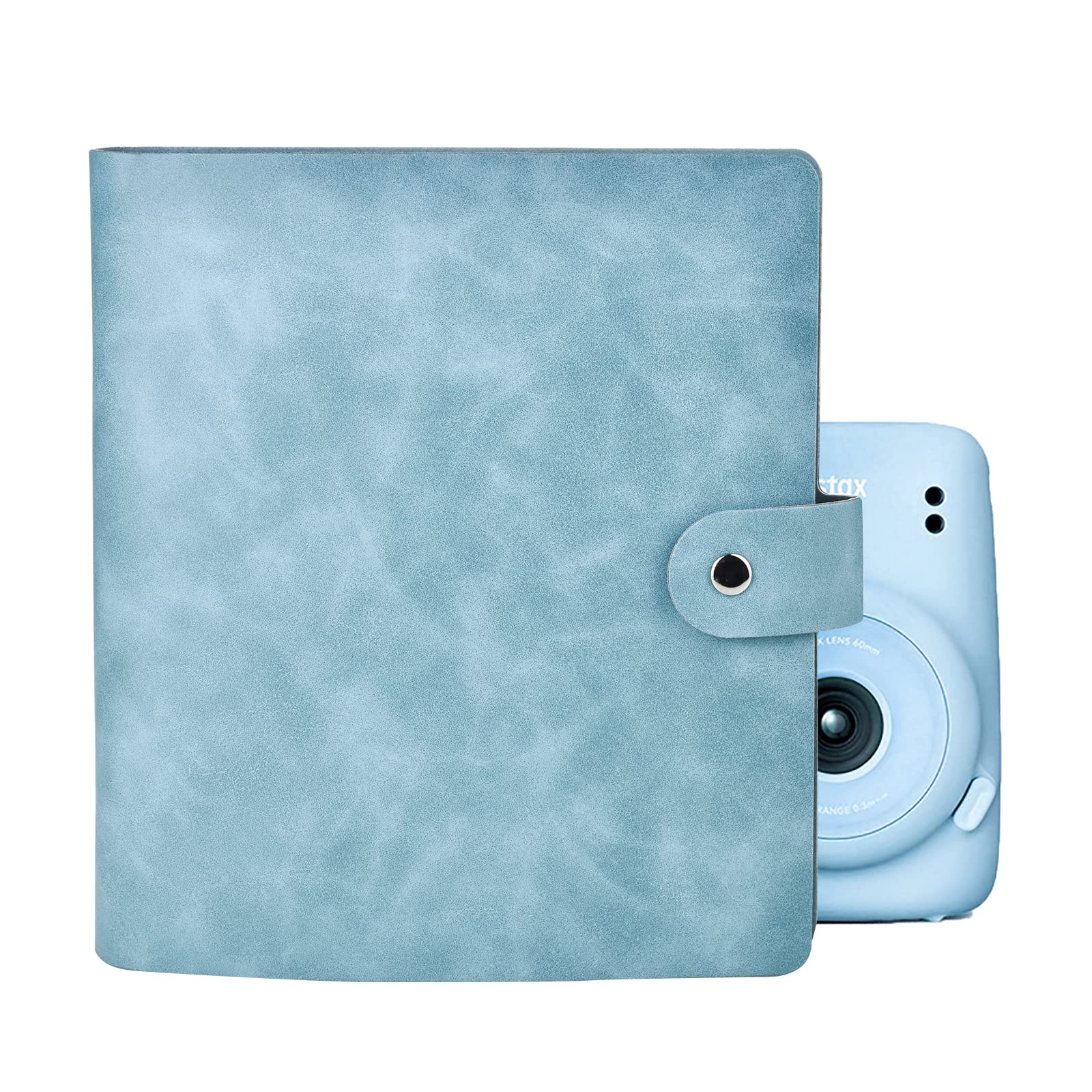 MUZIRI KINOKOO 200 Pockets Photo Album for 3-inch Film Fuji Instax Mini EVO/Mini 12/11/9/8/7+/25/90 Camera Photo Digital Photography PU Leather Album Grey