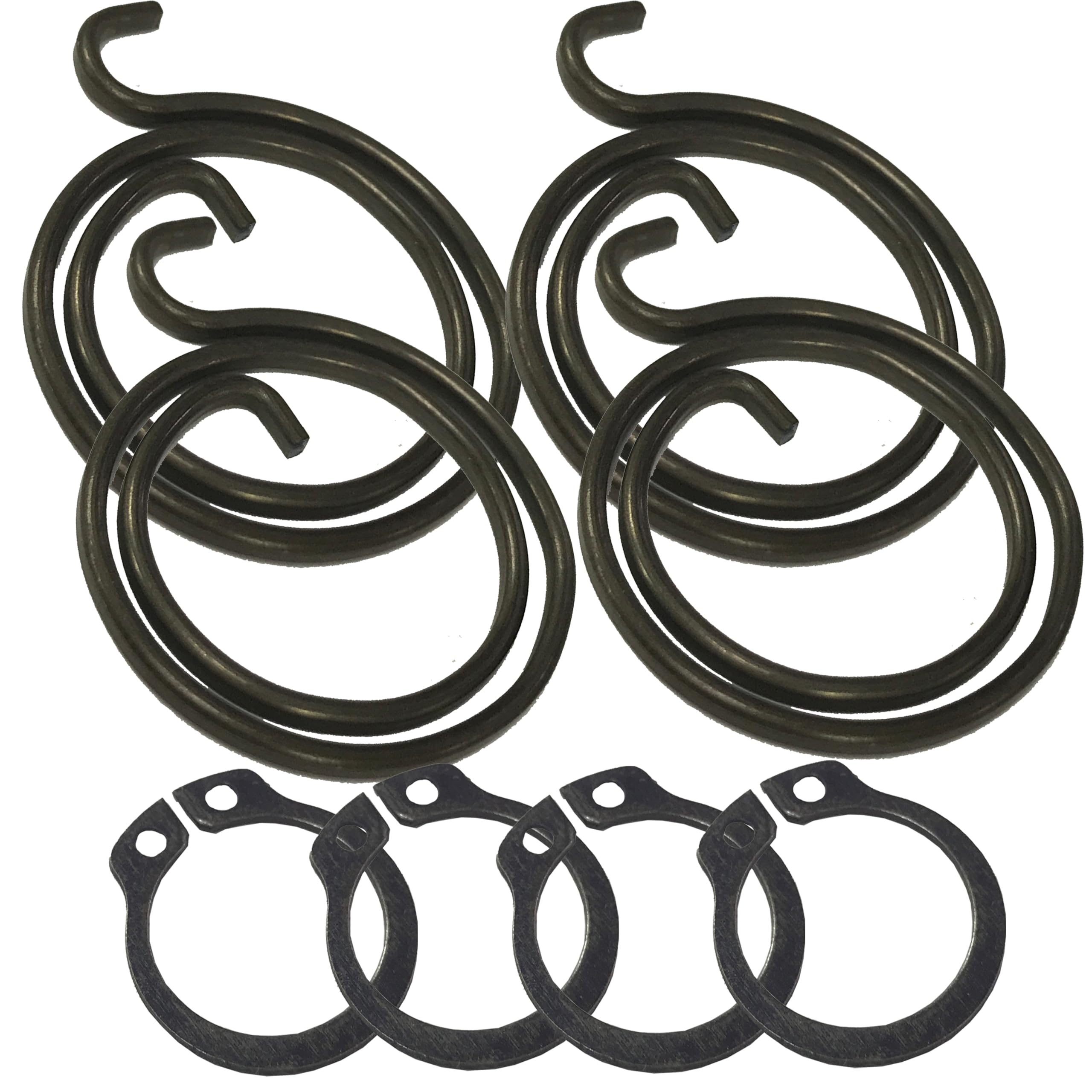 Universal Hardware 2 Turns Door Handle Springs Repair Kit Coil, 1.8mm Thick with Circlips, Replacement Parts (4 Springs 4 circlips)