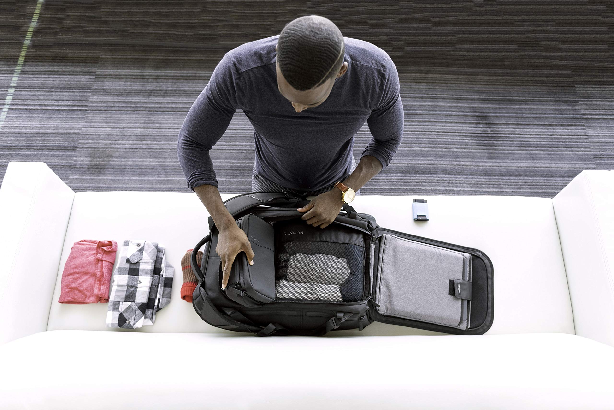 Water Resistant 40L Travel Bag TSA Checkpoint Compliant Duffel