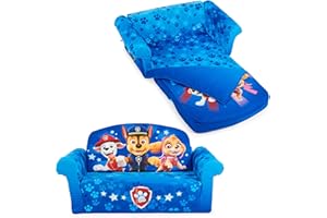 MARSHMALLOW Furniture, Paw Patrol 3-in-1 Slumber Sofa Baby Lounger, Convertible Kids Couch, Sofa Bed & Foam Toddler Nap Mat with Attached Blanket