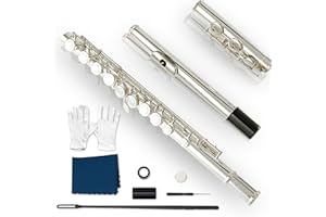 BAHAMUT 16keys Flute, C Foot Beginner Flauta with Closed Hole, Offset G, Split E - Flute Instrument for Beginners