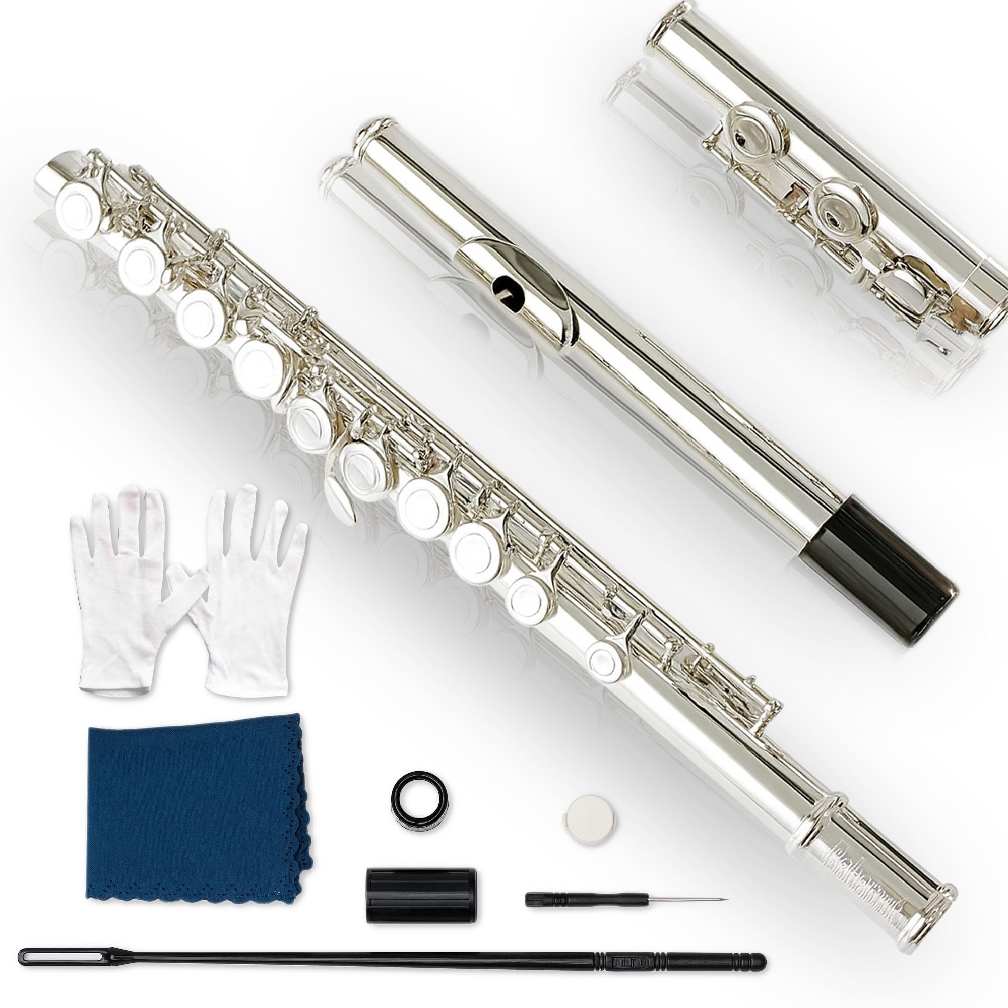 Photo 1 of BAHAMUT 16keys Flute, C Foot Beginner Flauta with Closed Hole, Offset G, Split E - Flute Instrument for Beginners