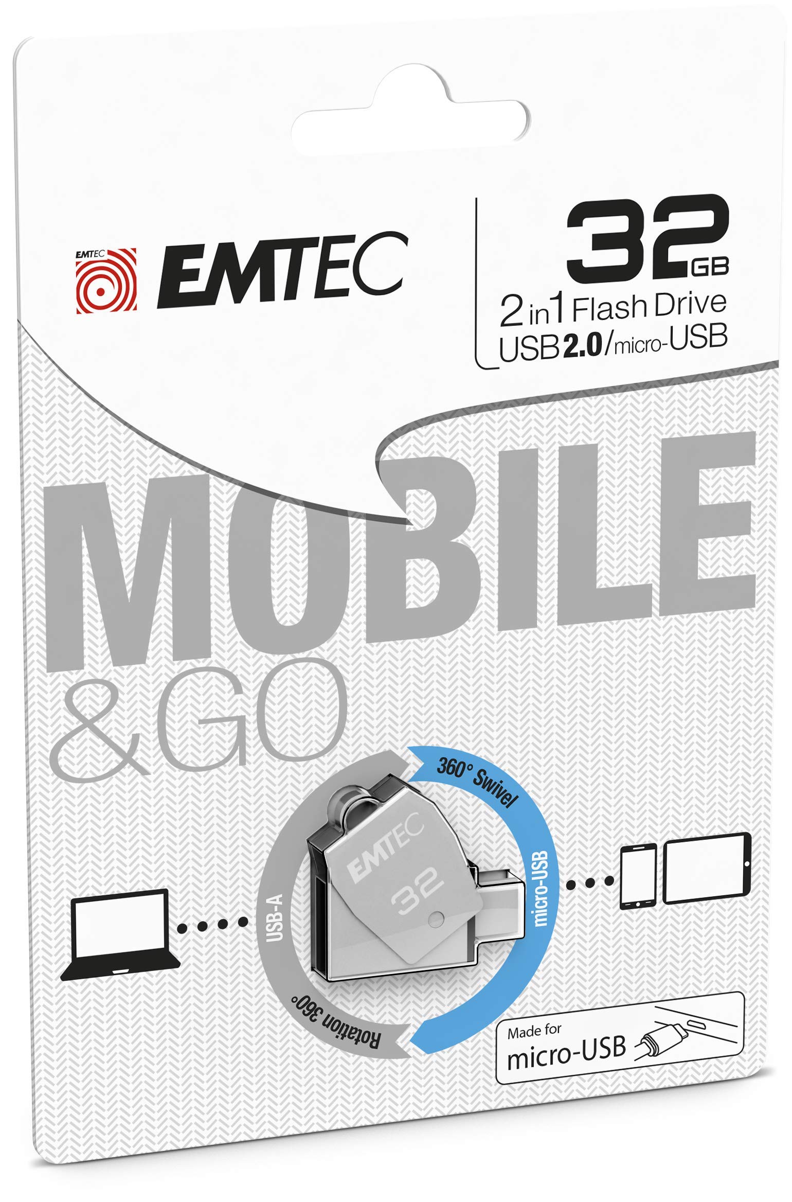Emtec Dual USB 2.0 micro-USB T250 32GB