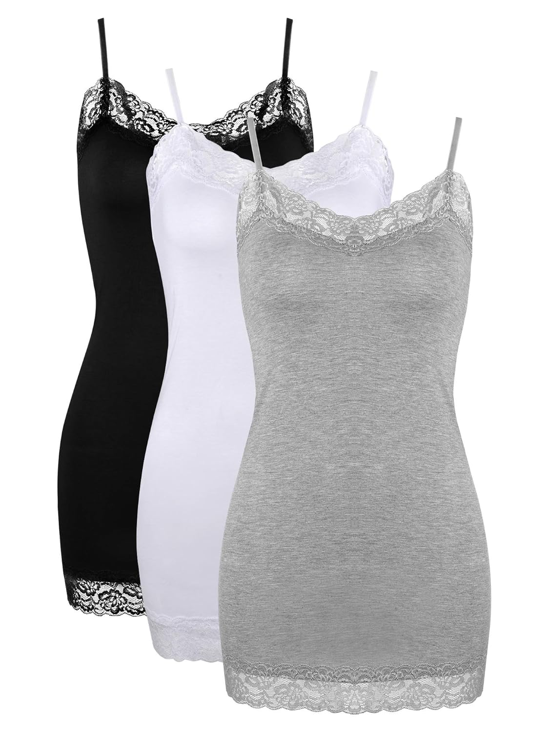 Satinior Women Tank Tops Cami Camisoles Spaghetti Strap Tanks with Lace