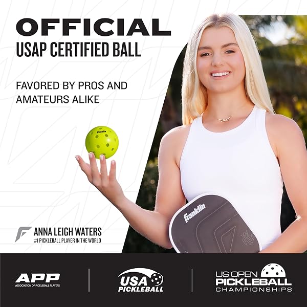 FRANKLIN SPORTS X-40 PERFORMANCE OUTDOOR PICKLEBALLS – USAPA APPROVED (12 PACK)