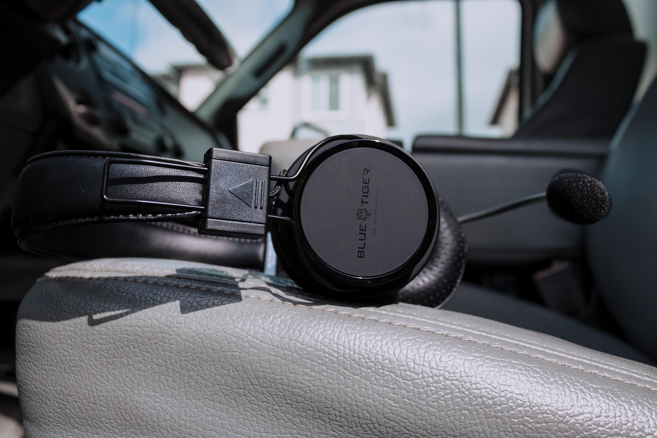 Blue Tiger Premium Elite Ultimate Single and Dual Ear 2-in-1 Bluetooth Headset – Professional Noise Cancellation Head Set with Microphone – USB-C Fast Charge & Long Battery Life