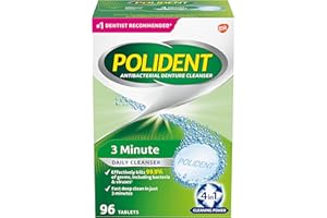 Polident 3 Minute Daily Denture Cleaner Triple Mint Fresh 96 Tabs (Packaging May Vary)