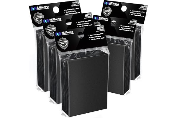 500 Counts Black Card Sleeves, Matte Card Sleeves Deck Card Protectors, Trading Card Sleeves Fit for MTG, Baseball Cards, Spo