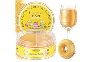 Nomeca Edible Glitter for Drinks Cakes, 8 grams Food Grade Luster Dust Sprinkles Glitter for Cake Decorations, DIY Cocktails,