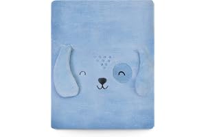 Cobertor de Microfibra Mami Bichuus 1.10m x 85cm 1 Unidade, Azul