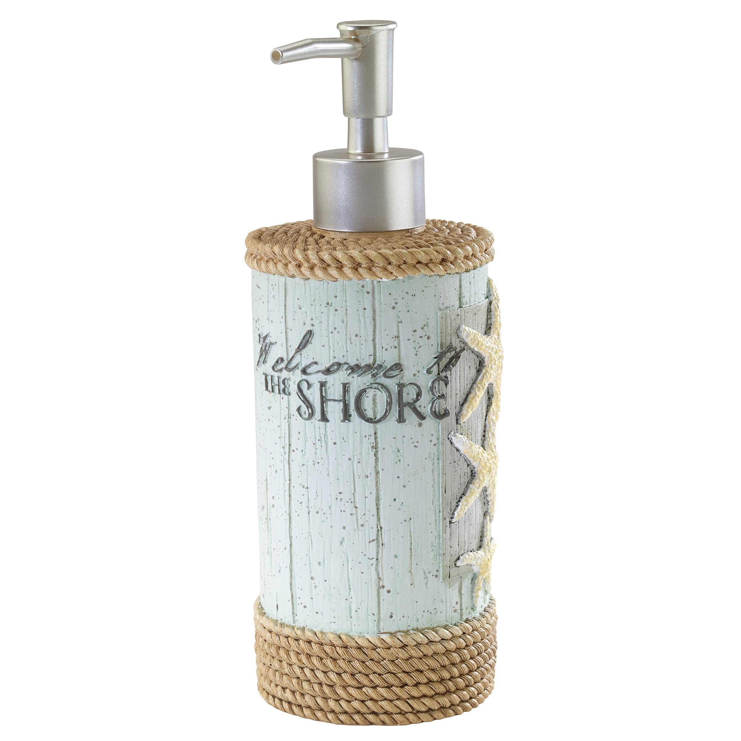 Photo 1 of Avanti Linens - Soap Dispenser/Lotion Pump, Guest Bathroom Essentials, Coastal Inspired Bathroom Decor (Beachcomber Collection)