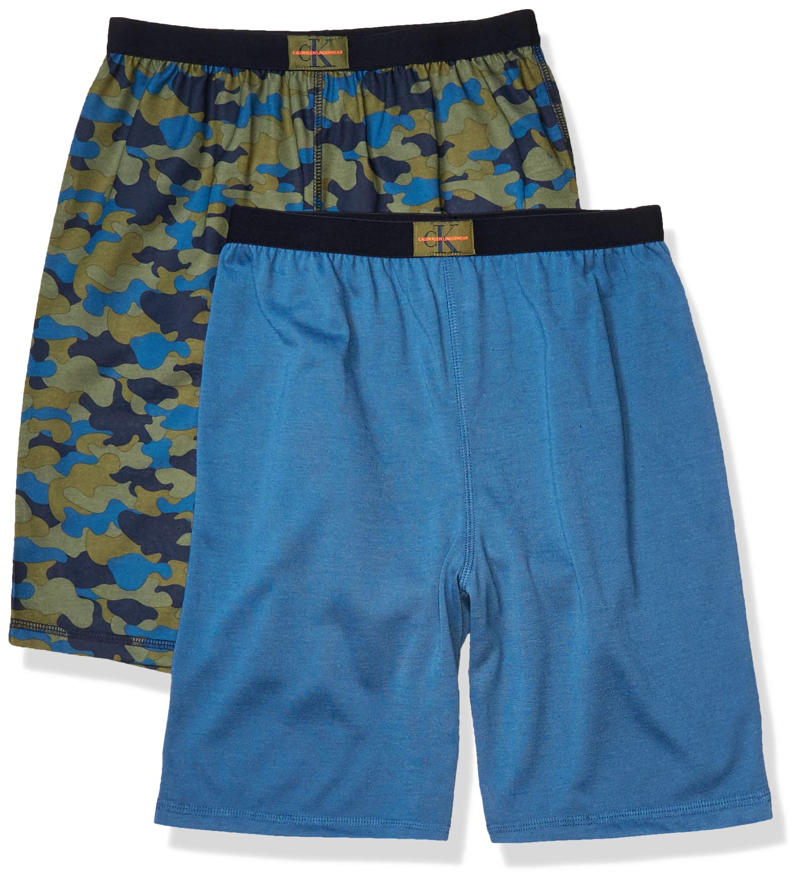 Calvin Klein Boys&amp;#39; Lounge Pajama Shorts, 2 Pack