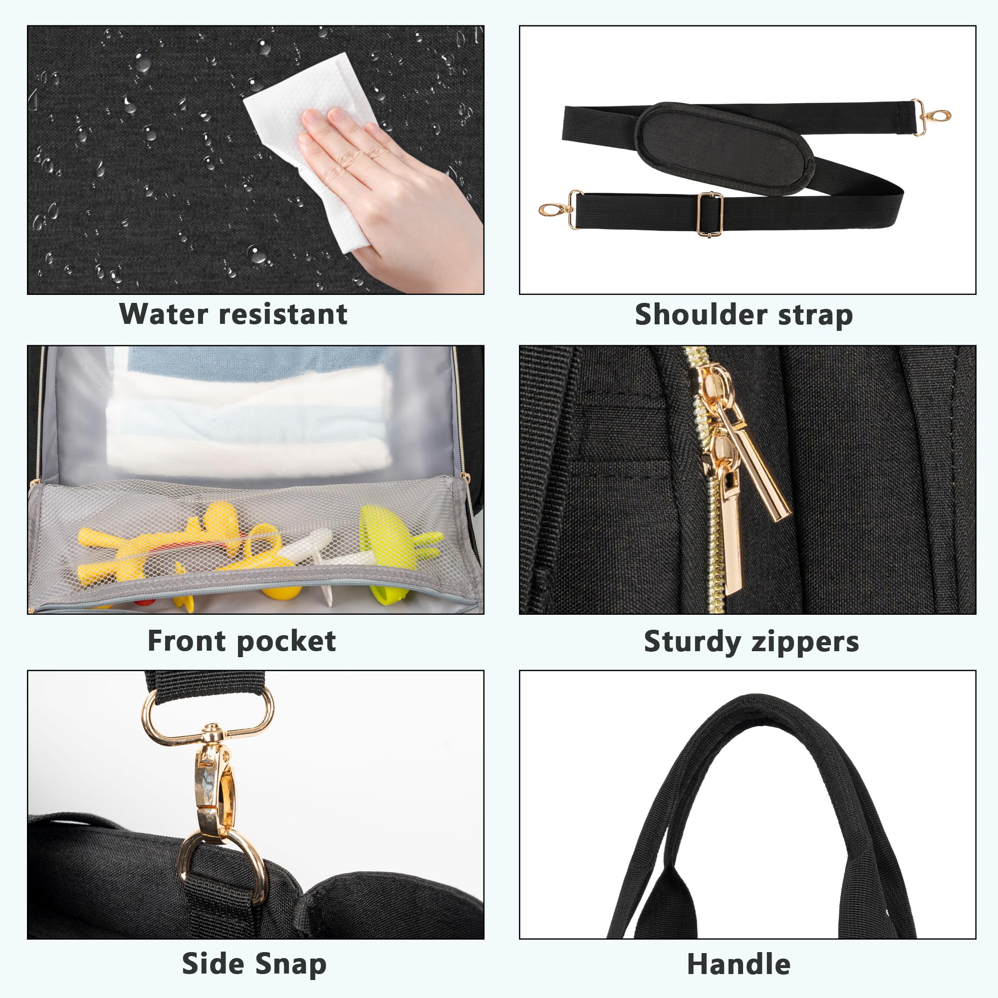 TORIBIO Breast Pump Bag for Spectra S1/S2, Medela, Rainyb, Elvie, Evenflo, Breastfeeding Mom Bag Diaper Tote Bag with 15