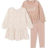 Gerber Baby Girls Toddler Girls' 3-piece Dress, Top, and Legging Set