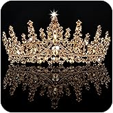 COCIDE Gold Tiara and Crown for Women Crystal Queen Crown Princess Rhinestone Tiara for Girl Bride Wedding Hair Accessories for Bridal Birthday Party Prom Halloween Costume Cosplay