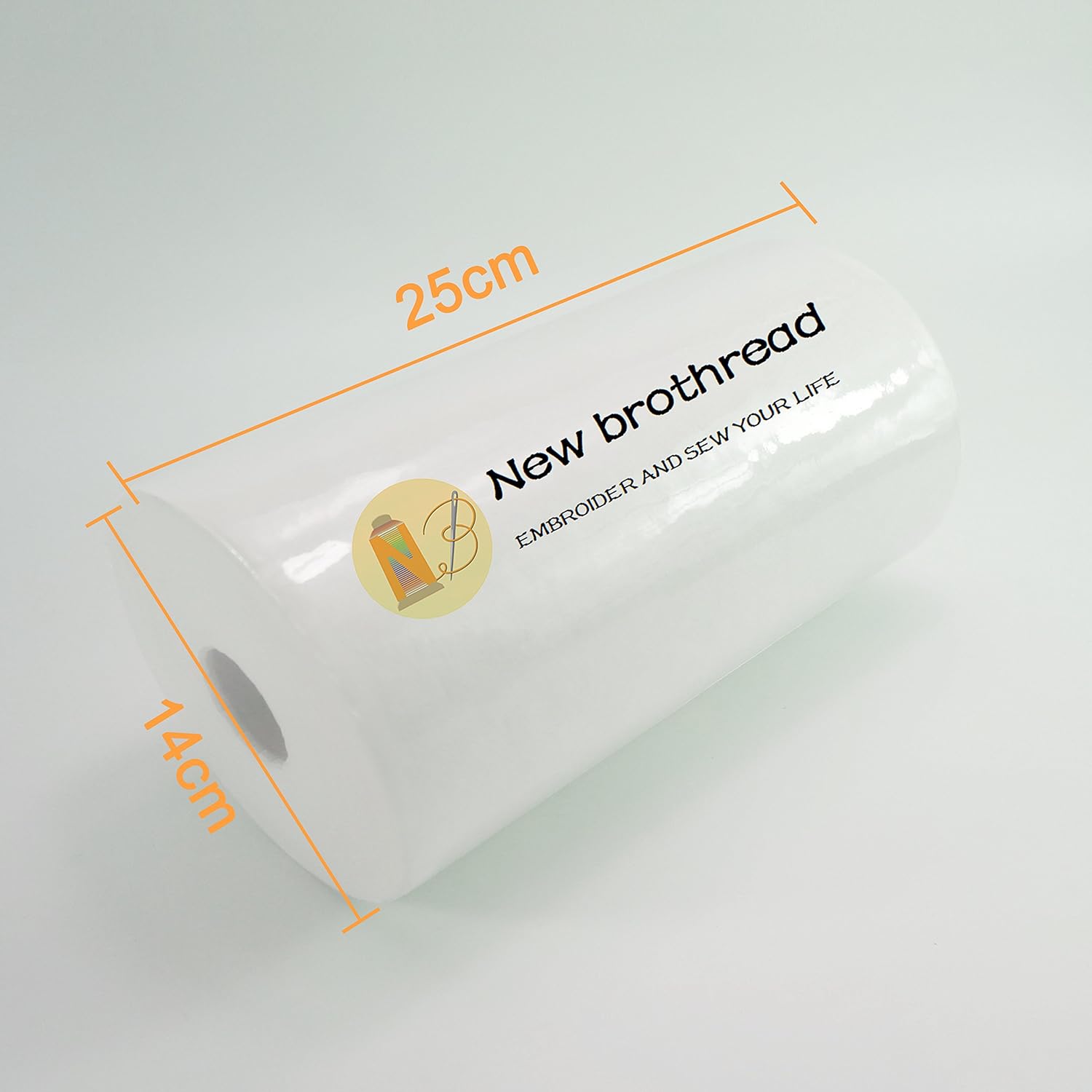 New brothread Cut Away Machine Embroidery Stabilizer Backing 10" x50 Yd (25cmx46M) roll, Medium Weight 70gm (2.5oz) - Image 3
