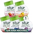 Stur Soda Machine Flavors Variety Pack | Naturally Sweetened | High in Vitamin C & Antioxidants | Sugar Free | Zero Calories | Keto | Vegan | 5 Bottles, Makes 120 Drinks