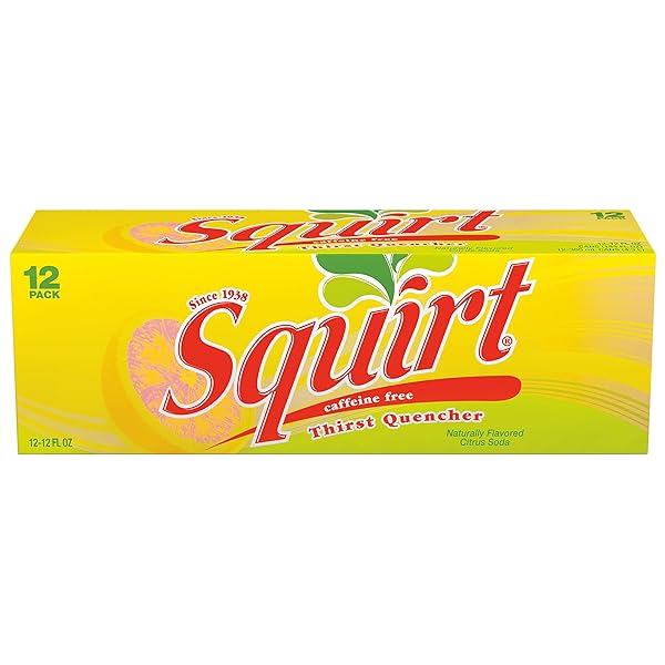 SQUIRT SODA, GRAPEFRUIT, 12 FL OZ CANS, 12 PACK