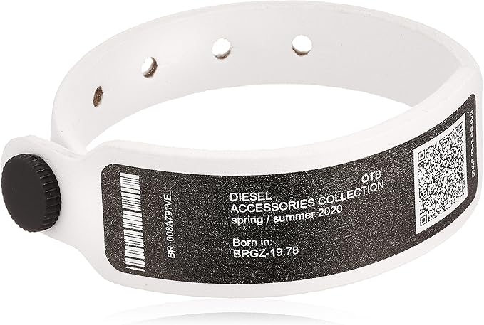 Amazon Co Jp ディーゼル Diesel メンズ アクセサリー ロゴ ブレスレット Xpr400 Uni ホワイト T1003 服 ファッション小物
