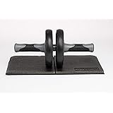Amazon Basics Dual Wheel Ab Abdominal Exercise Roller with Knee Pad