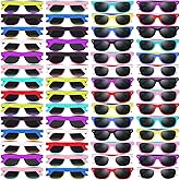 Oleitodh 64 Pack Kids Sunglasses Party Favors, Kid's Neon Sunglasses Bulk, Childrens Sunglasses Boys Girls Eyewear Pack for Goody Bag Fillers Summer Beach Pool Birthday Party Supplies
