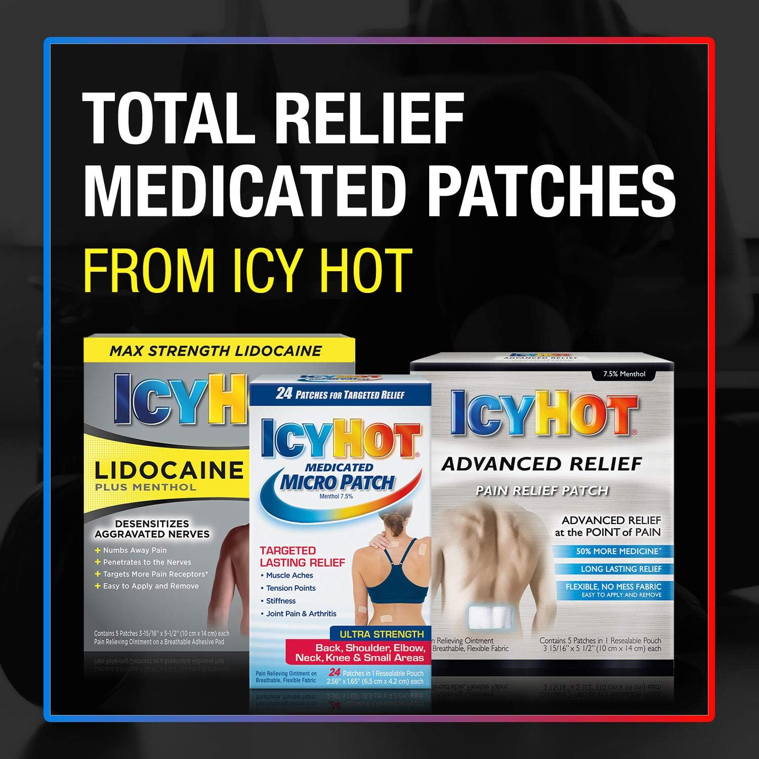Icy Hot Medicated Patch, Extra Strength, XL Back & Large Areas, 3