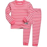 VAENAIT BABY 12M-12Y Kids Boys Girls Unisex Toddler Colorful Stripe/Simple Holiday Sleepwear Pajama 2pcs Set