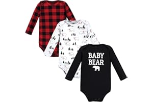 Hudson Baby baby-girls Cotton Long-sleeve Bodysuits 3-pack