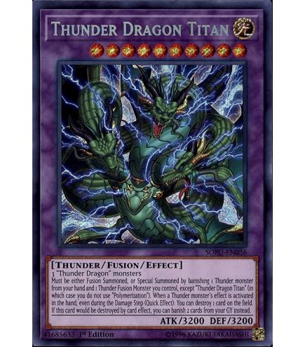 Yu-Gi-Oh! Thunder Dragonduo Karte - Super Rare, 1st Edition Aus Soul Fusion Boosterpack