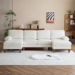 VINGLI 110' U Shaped Comfy Sectional Couch, Double