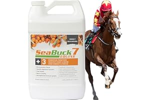 SEABUCK7 SeaBuck 7 Equine Supplement for Horses with Sea Buckthorn to Improve Horse Health (3-6 Week Supply, 1 Gallon) – Supports Healthy Eating & Digestion, Increased Energy/Focus, & Shiny Coats for Horses