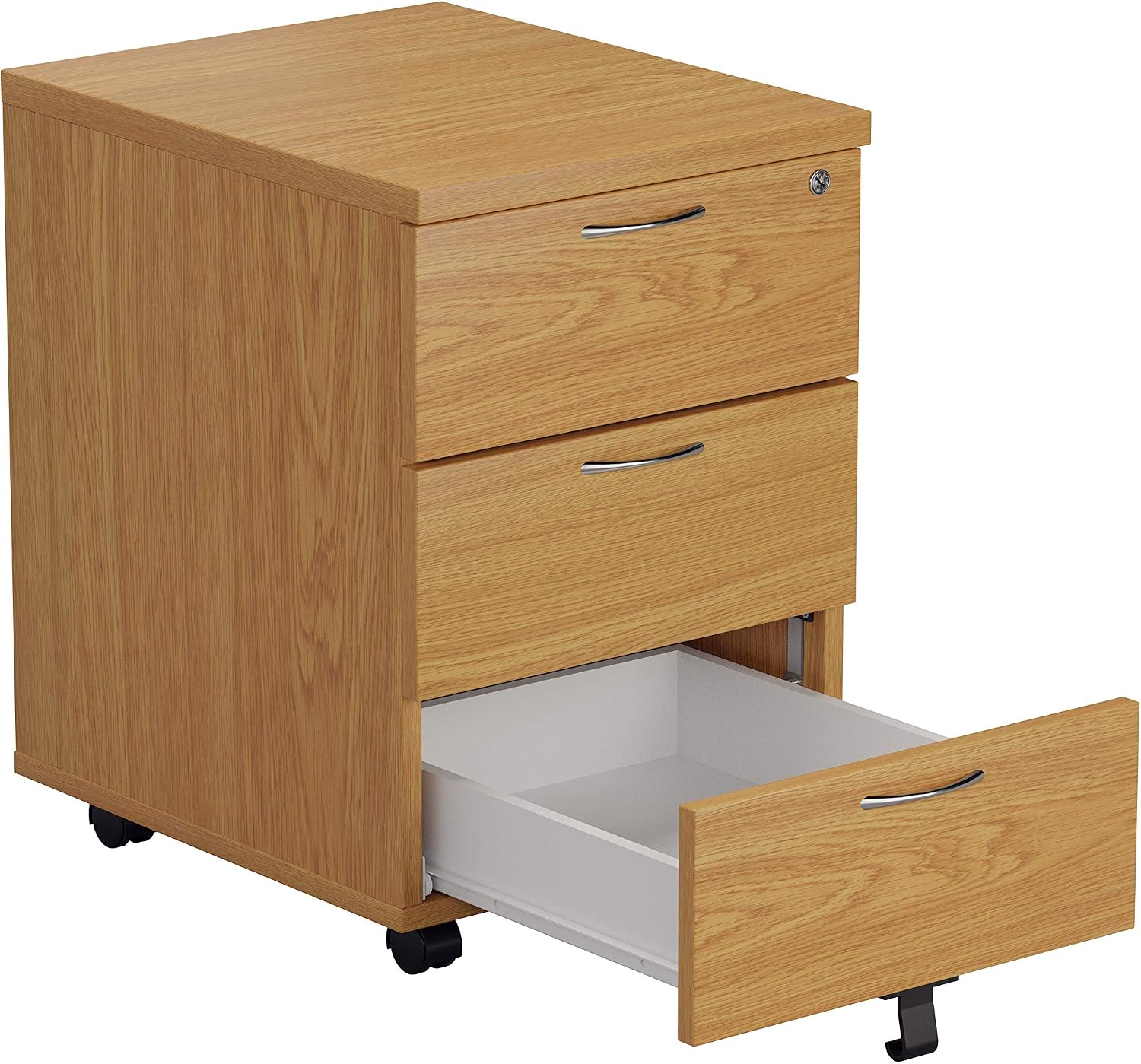 Office Hippo Heavy Duty 3 Drawer Mobile Pedestal Storage Cabinet, Office Storage, Office Cabinet with Lockable Storage - Image 4