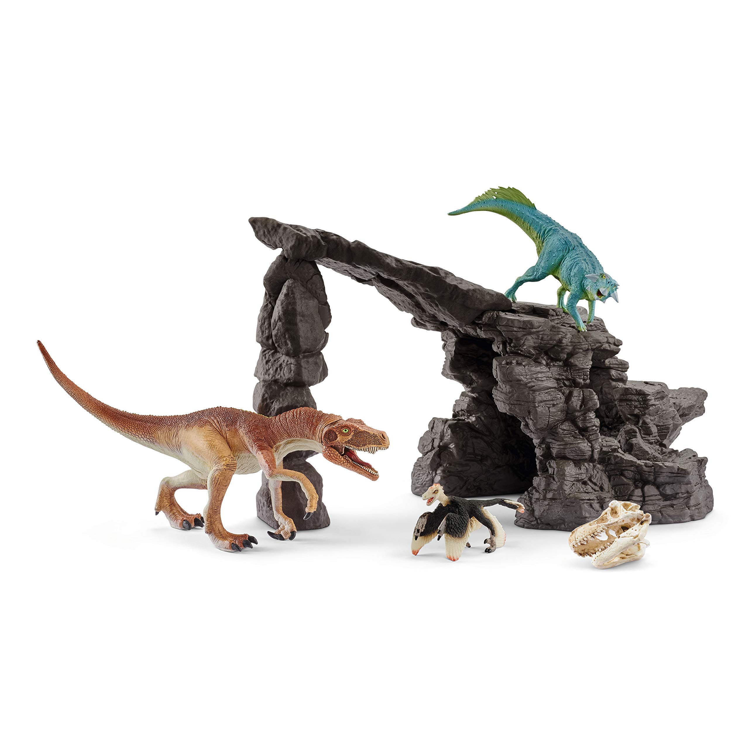 SCHLEICH 41461n Dinosaurs Dino set with cave, Colourful