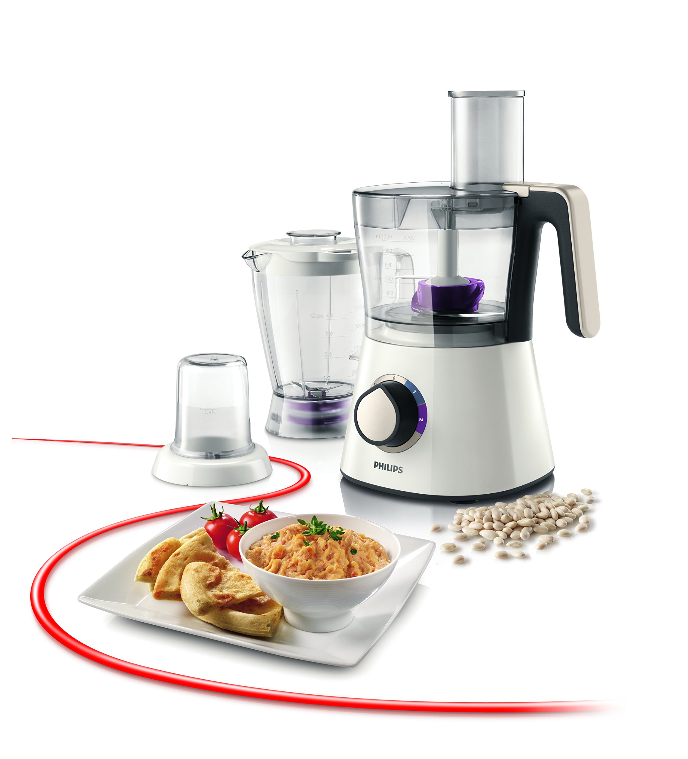 Philips 750 W Kitchen Food Processor Hr7761 01 With Accessories