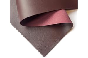 LEATHERAA ITALIAN LEATHER COMPANY Real Dark Red Animal Leather: Genuine Burgundy Lambskin Leather Sheet for Crafting, Sewing and Personalized Leather Projects (Burgundy, 8x10In/ 20x25cm)