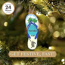 Personalized Flip Flop Ornament 2025 | Free 24h