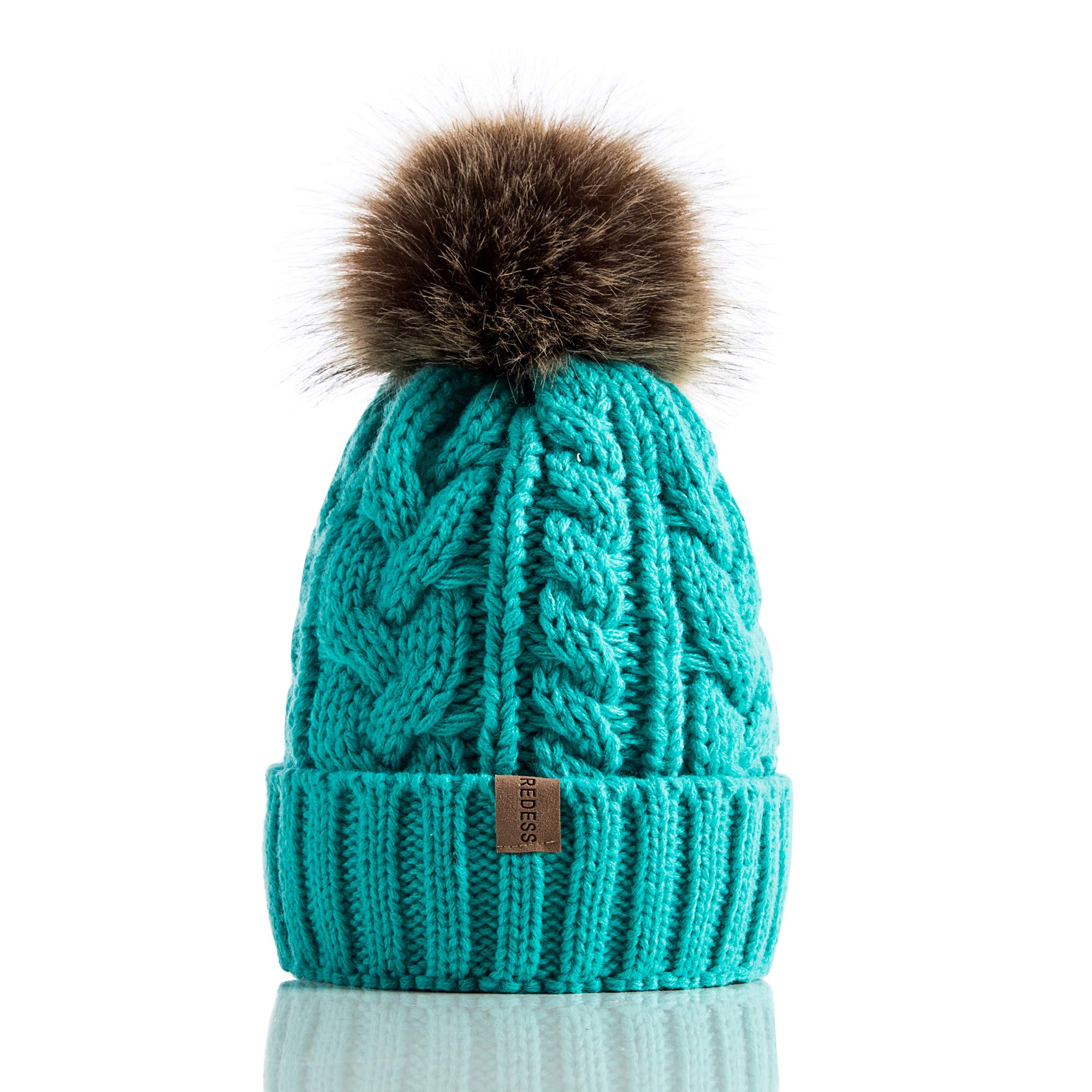 REDESS Women Winter Pompom Beanie Hat 