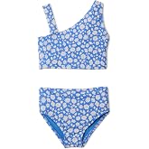 Amazon Essentials Girls' One Shoulder Two-Piece Bikini Swim Set, Slim Fit